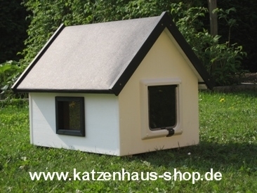 Katzenhaus "Spitzdach", Farbe weiss